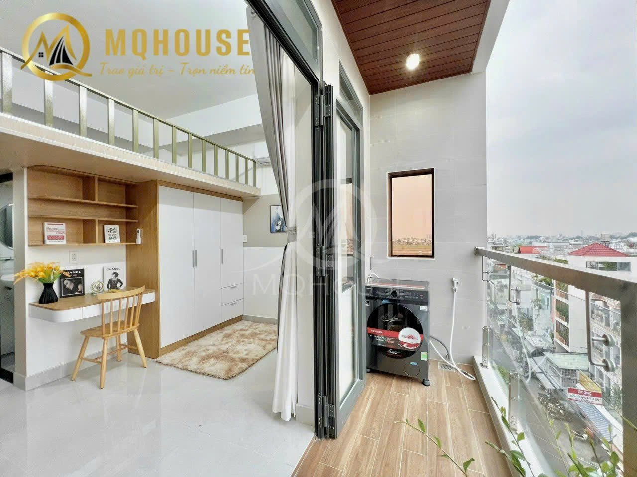 Căn hộ có gác xây mới tinh 100% - View kính _ cửa sổ lớn - Ngay Nguyễn Văn Quá - Cầu Tham Lương